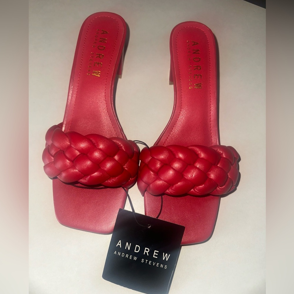 Red Braided Women's Sandals
